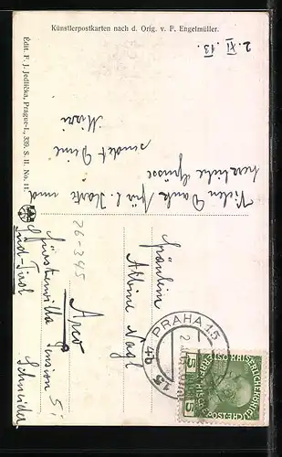 Künstler-AK Ferdinand Engelmüller: Prag, Prager Venedig