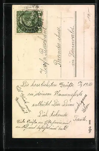 AK Hoch Josef, Blumenstrauss zum Namenstag