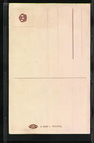 Künstler-AK Italienisches Paar in Tracht aus dem Sarnthal