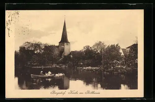 AK Hamburg-Bergedorf, Kirche am Billbassin