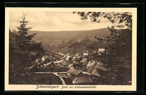 AK Schönmünzach, Blick ins Schönmünzachtal