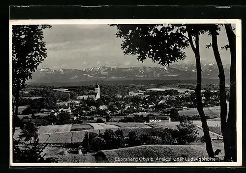 AK Ebersberg / Obb., Blick von der Ludwigshöhe