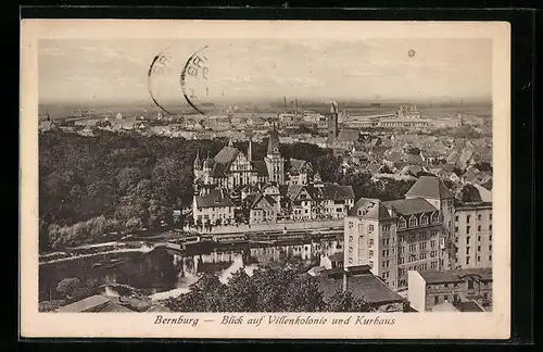 AK Bernburg, Blick auf Villenkolonie und Kurhaus