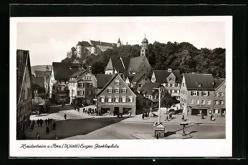 AK Heidenheim a. Brz., Eugen-Jaekle-Platz mit Schuhhaus Baumann