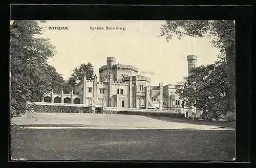 AK Potsdam, Schloss Babelsberg, Vorderansicht