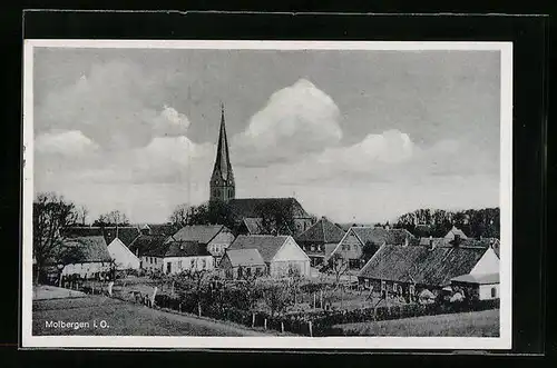 AK Molbergen i. O., Teilansicht mit Kirche