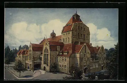 AK Landau / Pfalz, Blick auf die Festhalle