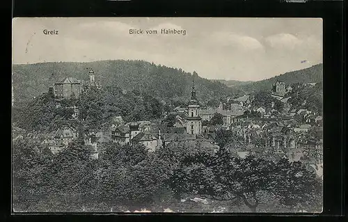 AK Greiz, Blick vom Hainberg