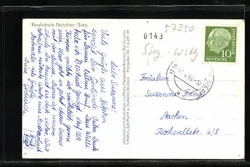 AK Netphen / Sieg, Realschule, Luftbild