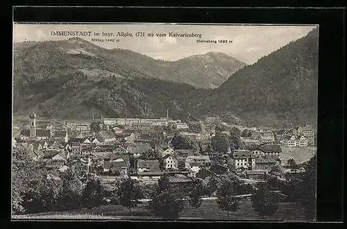 AK Immenstadt / Allgäu, Blick vom Kalvarienberg