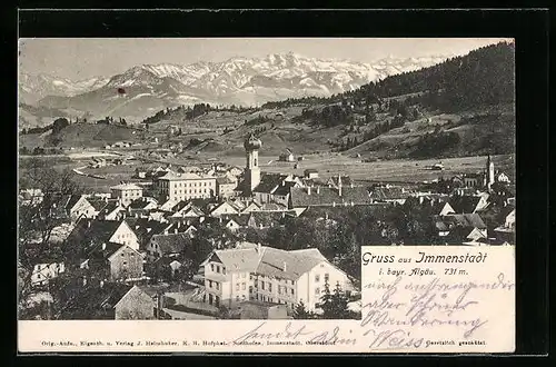 AK Immenstadt / Allgäu, Totale aus der Vogelschau