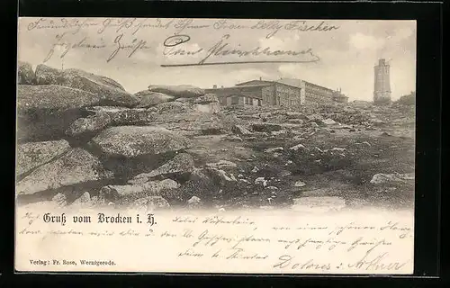 AK Brocken i. H., Hotel und Aussichtsturm