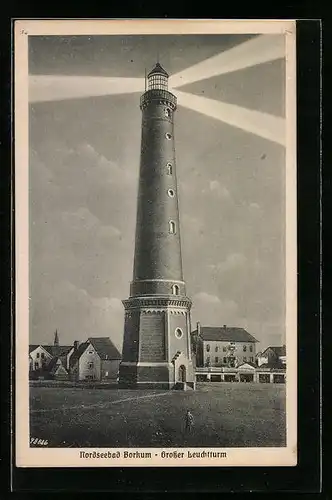 AK Borkum / Nordseebad, Grosser Leuchtturm