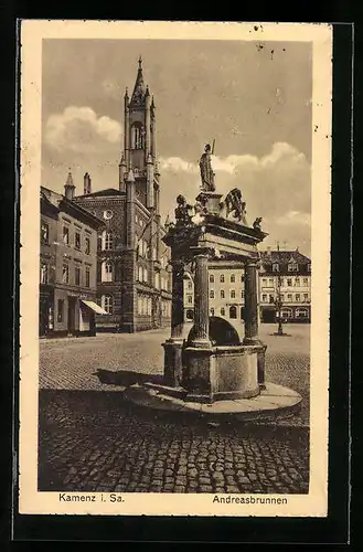 AK Kamenz i. Sa., am Andreasbrunnen