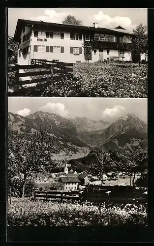 AK Fischen / Allgäu, Fremdenheim Chr. Grill, Ortspanorama