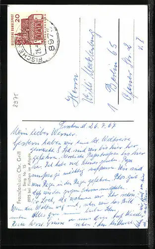 AK Fischen / Allgäu, Fremdenheim Chr. Grill, Ortspanorama