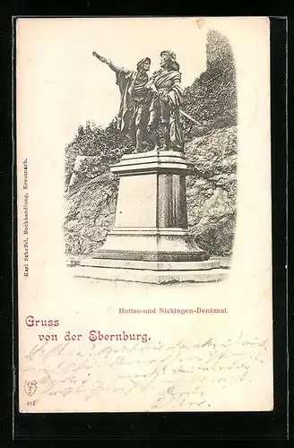 AK Ebernburg, Hutten- und Sickingen-Denkmal