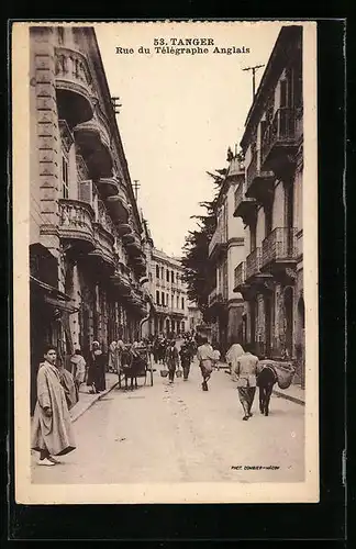 AK Tanger, Rue du Télégraphe Anglais