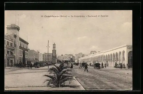 AK Casablanca, La Cannebière, Boulevard 4 e Zouaves