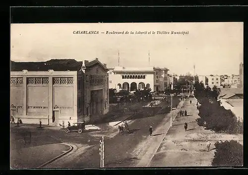 AK Casablanca, Boulevard de la Liberté et le Théâtre Municipal