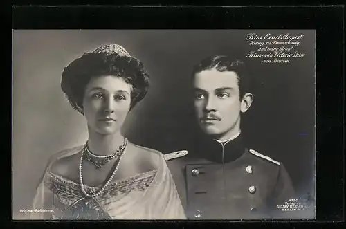 AK Ernst August Herzog von Braunschweig und Prinzessin Victoria Luise von Preussen