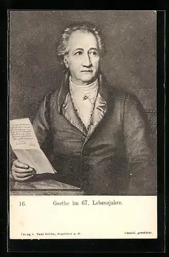 AK Goethe im 67. Lebensjahre