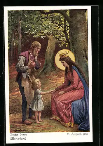 Künstler-AK Oskar Herrfurth: Märchen vom Marienkind