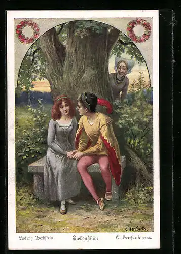 Künstler-AK Oskar Herrfurth: Märchen Siebenschön