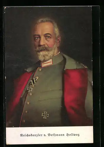 AK Reichskanzler von Bethmann Hollweg in Uniform mit Eisernem Kreuz