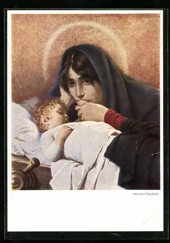 Künstler-AK Hermann Kaulbach: Mater Dolorosa