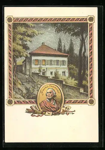 AK Smichov, Okna Mozartovych pokoju na Bertramce na Smichove, Mozartova ul., Bertramka hostila, Giacomo Casanova