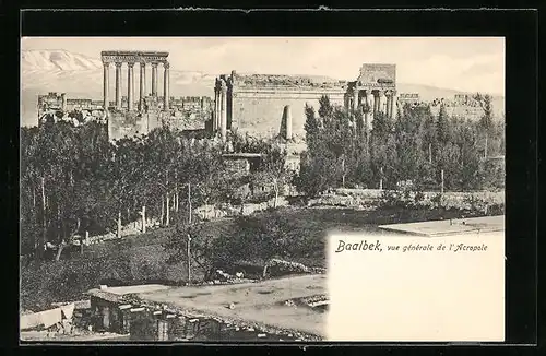 AK Baalbek, Vue generale de l'Acropole