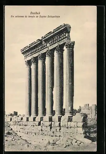 AK Baalbek, Six colonnes du temple de Jupiter Heliopolitain