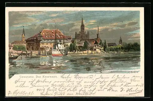 Künstler-AK Carl Biese: Konstanz, Das Kaufhaus