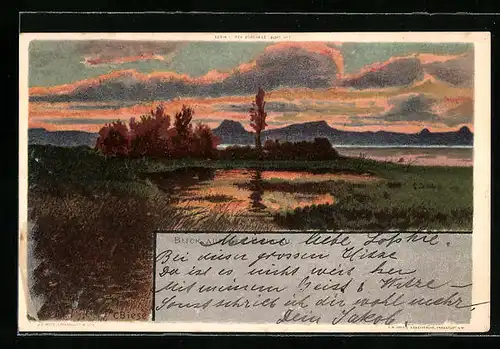 Künstler-AK Carl Biese: Blick auf den Höhgau