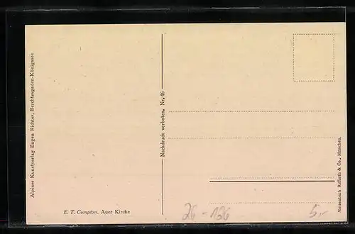 Künstler-AK Edward Theodore Compton: Auer Kirche, Panorama