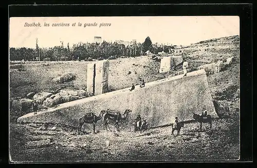 AK Baalbek, Les carrières et la grande pierre