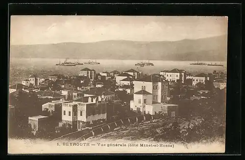 AK Beyrouth, Vue générale côté Minet-el-Hossa