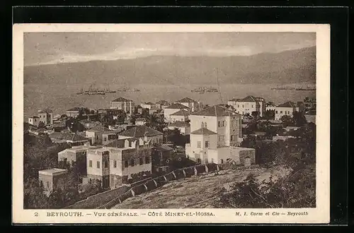 AK Beyrouth, Vue générale côté Minet-el-Hossa