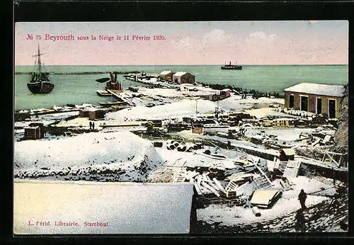 AK Beyrouth, Sous la Neige le 11 Février 1920