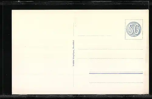 AK Le Sentier, Strassenpartie im Ortskern mit Kirche