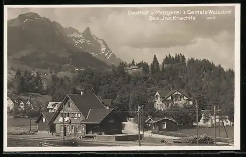 AK Weissbad, Gasthof und Metzgerei z. Gemsle, Bes.: Jos. Knechtle