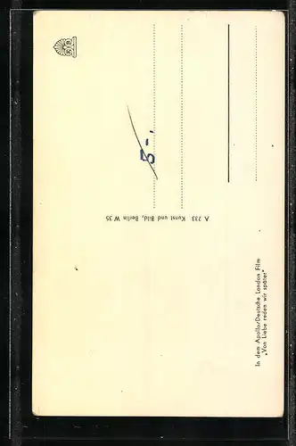 AK Schauspieler Gustav Fröhlich in Anzug und Krawatte, Originalautograph