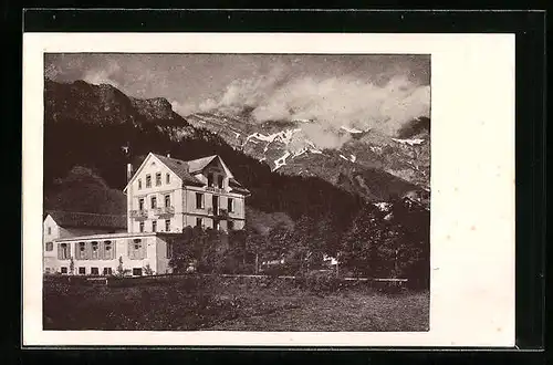 AK Engelberg, Pension Sonnwendof mit Bergpanorama