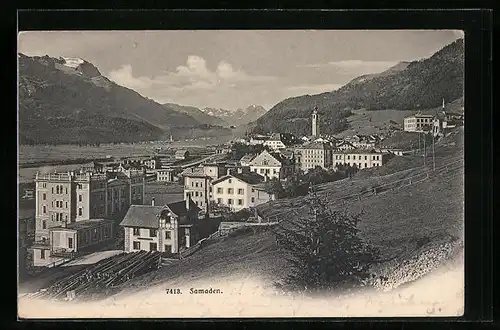 AK Samaden, Totalansicht aus der Vogelschau