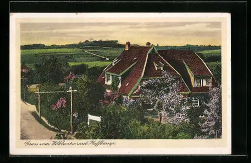 AK Haffkamp, Waldrestaurant Haffkamp aus der Vogelschau