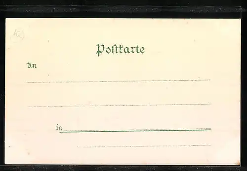 Lithographie Landau i. Pf., Ortsansicht aus der Vogelschau, Luitpoldbrunnen