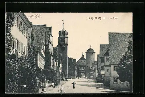 AK Langenburg, Blick in die Hauptstrasse