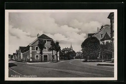 AK Pocking, Strassenpartie mit Hauptplatz