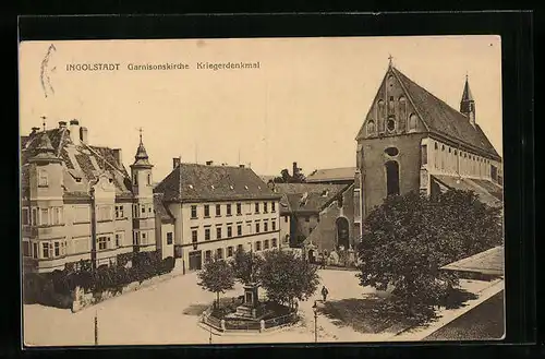 AK Ingolstadt, Garnisonskirche und Kriegerdenkmal